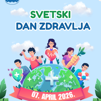 Blue and Green Illustrative World Health Day Poster